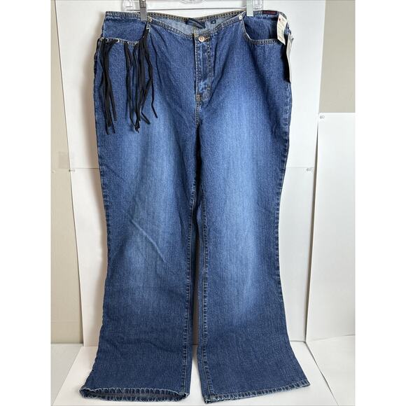 Womens Vintage US Polo Assn Baggy Jeans Size 18 Made In USA New With Tags - Picture 1 of 9
